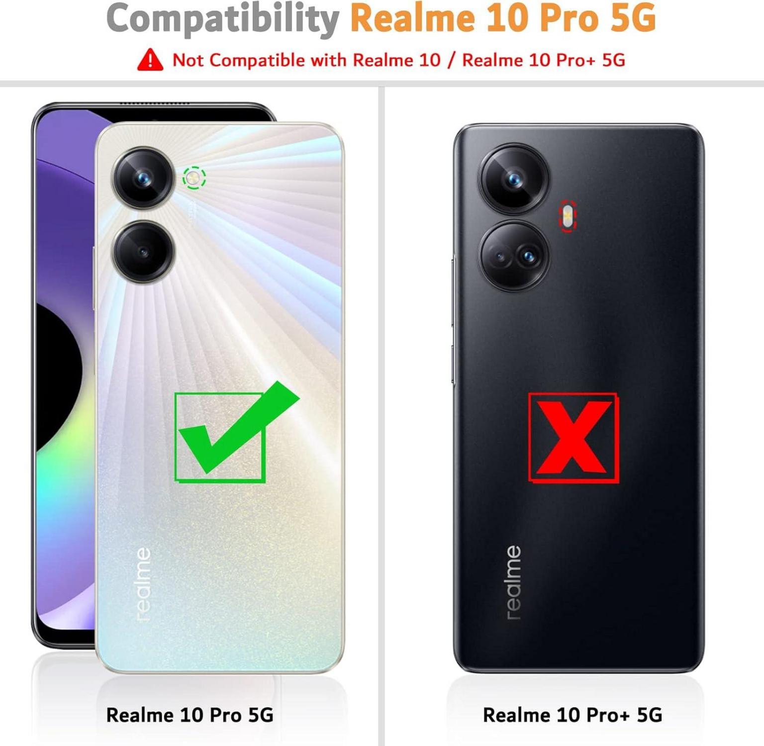 Realme 10 Pro 5G Handyhülle - Premium Leder Klapphülle