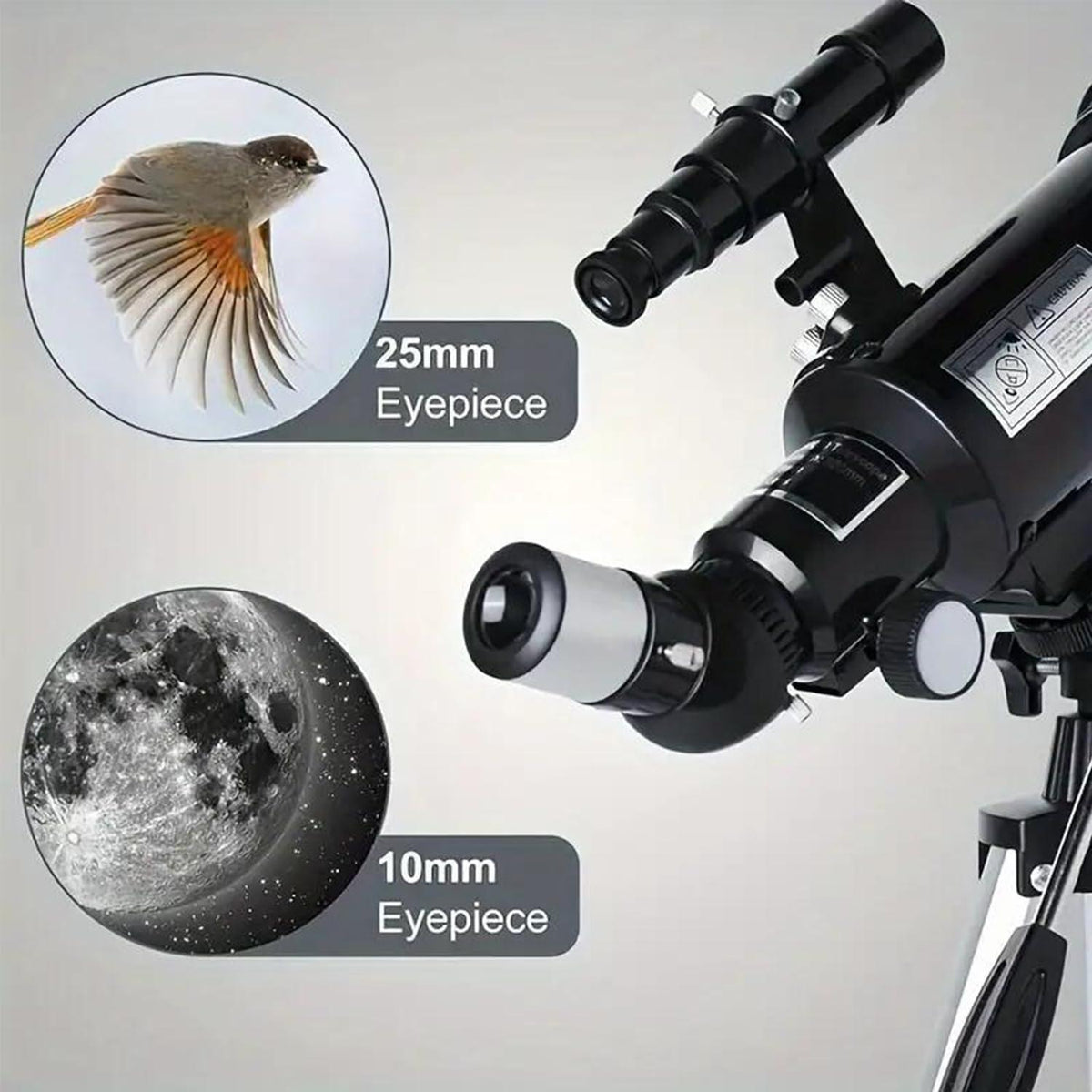 Teleskop Astronomie 70/400mm für Anfänger mit Stativ und Sucherfernrohr