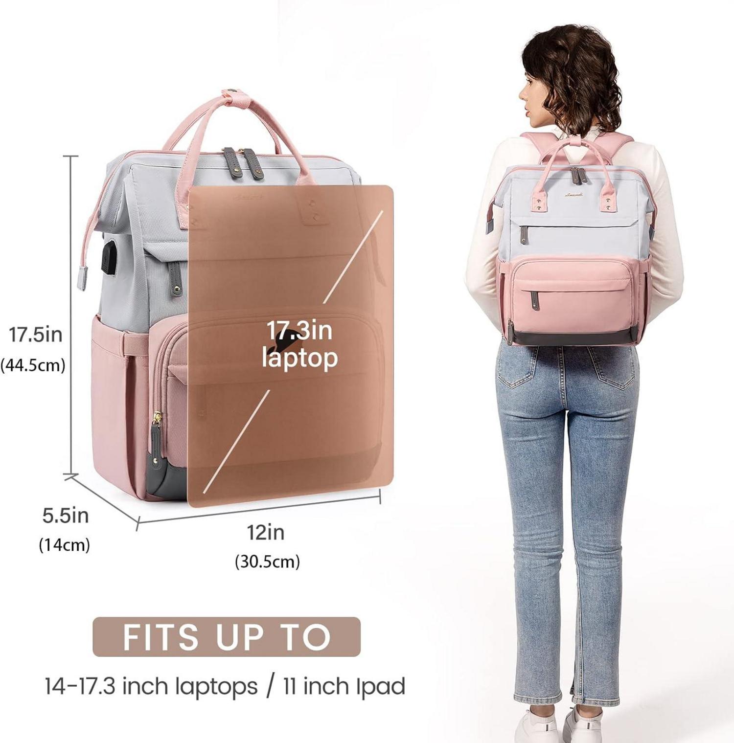 Rucksack Damen 17.3 Zoll Laptop Schultasche Groß Business