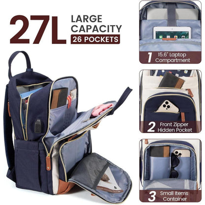 LOVEVOOK Damen Laptop Rucksack 15.6 Zoll Wasserdicht