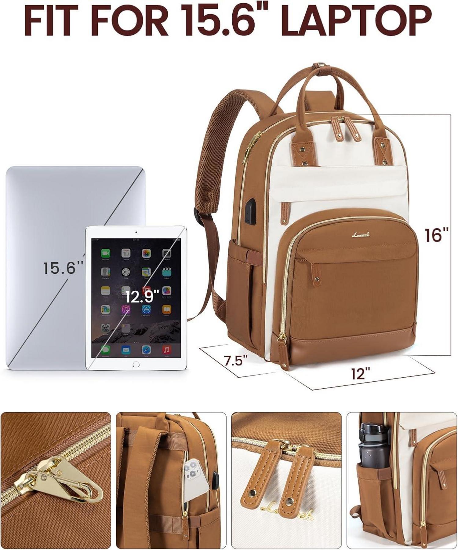Rucksack Damen Laptop 15.6 Zoll Schulrucksack Wasserdicht