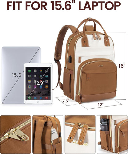 Rucksack Damen Laptop 15.6 Zoll Schulrucksack Wasserdicht