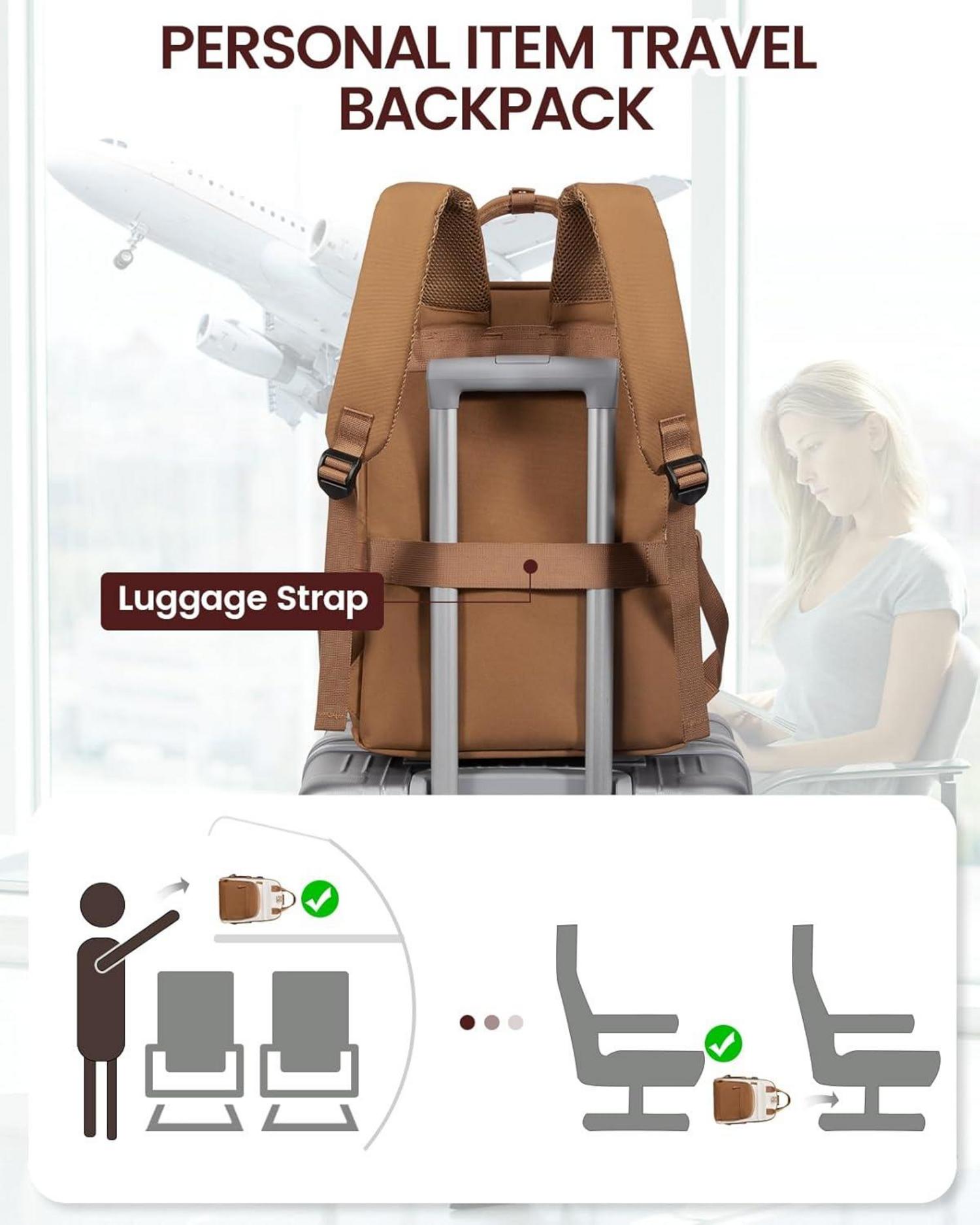 LOVEVOOK Laptop Rucksack Damen 15.6 Zoll Wasserdicht Anti-Diebstahl School Bag