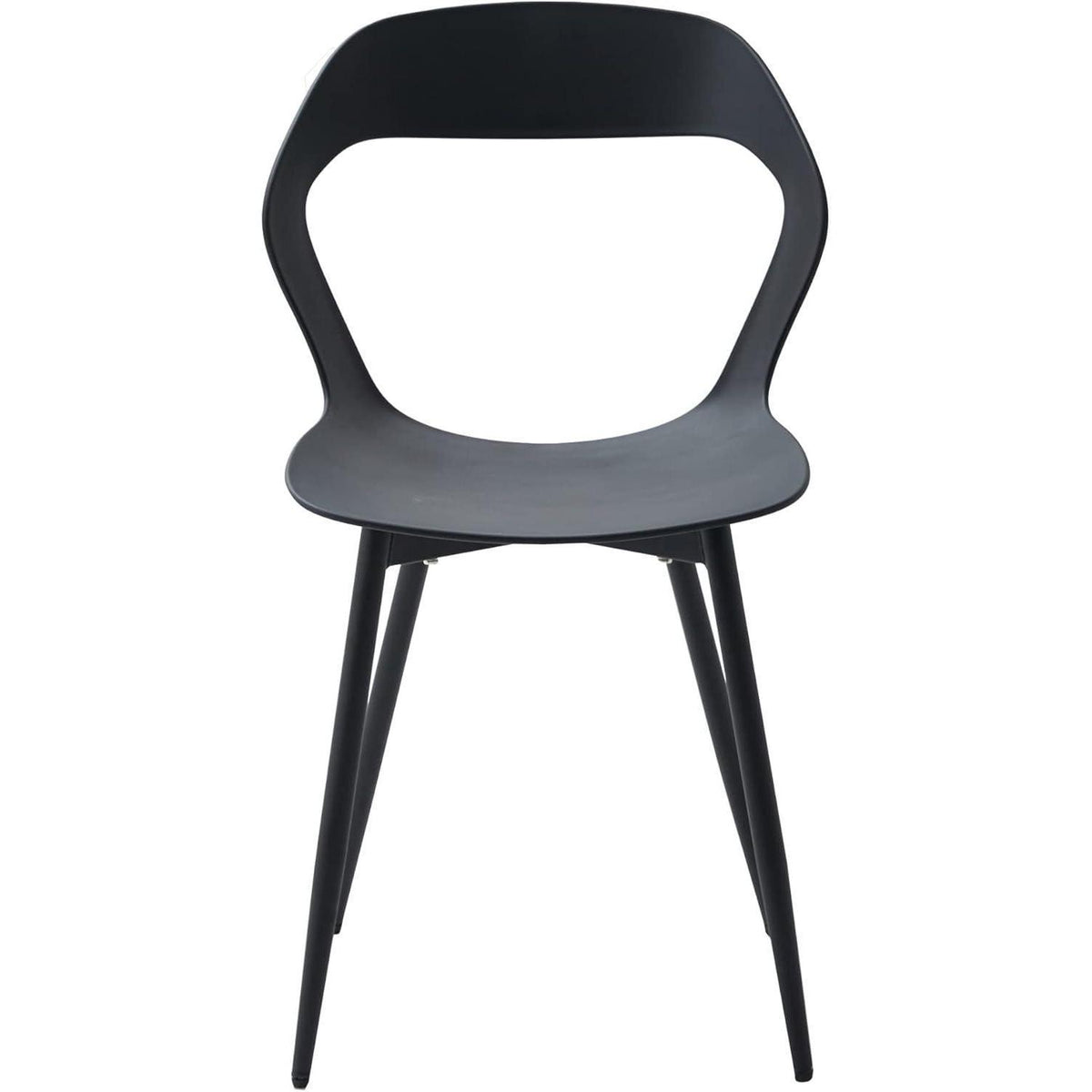 Moderner Esszimmerstuhl 6er-Set Schwarz – Skandinavischer Designstuhl