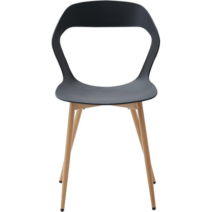 Moderner Esszimmerstuhl 6er-Set Schwarz & Natürliche Farbe