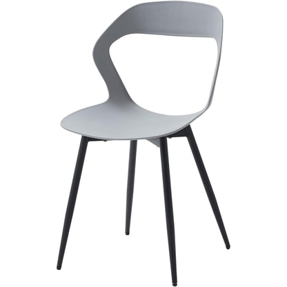 Moderner Esszimmerstuhl 6er Set Grau Schwarz | Skandinavischer Design Stuhl