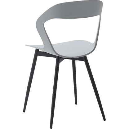 Moderner Esszimmerstuhl 6er Set Grau Schwarz | Skandinavischer Design Stuhl