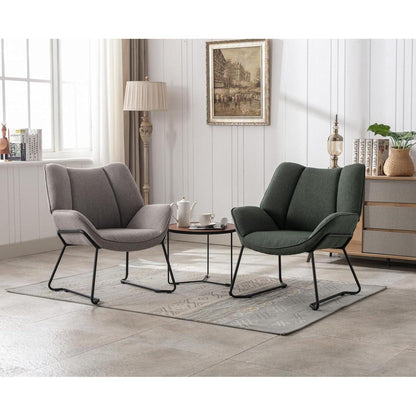 Leinen Loungesessel Grün – Modern & Bequem für Wohnzimmer & Balkon