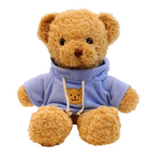 Weicher Teddybär mit Kapuze - 30cm Blau