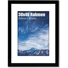 30x40 Bilderrahmen Holz Schwarz für Wohnzimmer und Büro