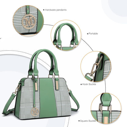 Miss Lulu Damenhandtasche & Geldbörse Set, Schultertasche mit Perlen & Kristall Design