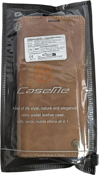 Samsung Galaxy A54 5G Handyhülle Leder Flip Case Braun 360° Schutz Standfunktion