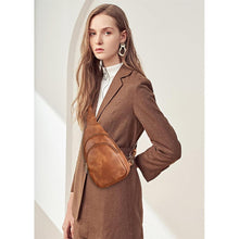 Telena Damen Crossbody Umhängetasche PU Leder Braun 1