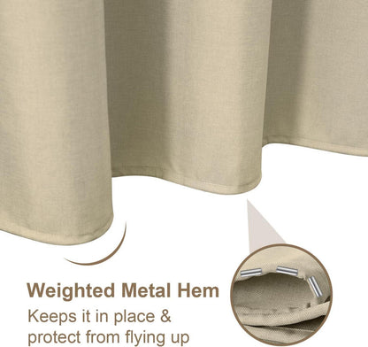 Duschvorhang Leinen Taupe 182x92 cm Anti-Schimmel wasserdicht