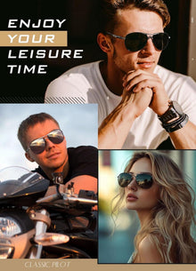 Polarisierte Piloten Sonnenbrille UV400 für Herren Damen