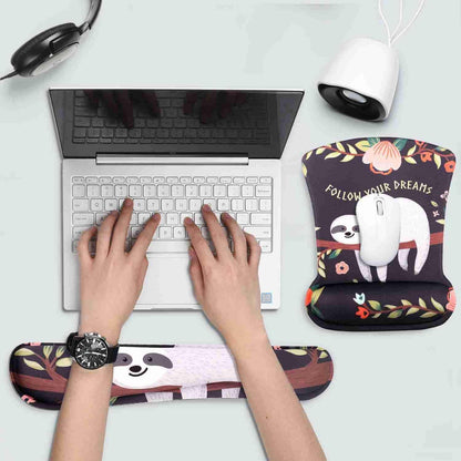 Ergonomisches Mauspad Gelkissen Handauflage Tastatur Set Non-Slip