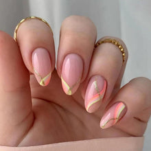 Glitter Nägel Zum Aufkleben Stiletto Mittel Rainbow French Fake Nails