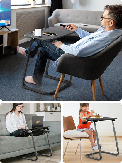 Beistelltisch Frühstückstablett Laptoptisch U-förmige Füße höhenverstellbar 55x39cm