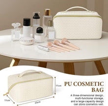 Aucuu Reise Kosmetiktasche PU Leder Make-up Tasche Kapazität
