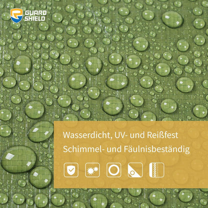 Abdeckplane Wasserdicht 2x2m Grün 160g/m² UV-stabilisiert