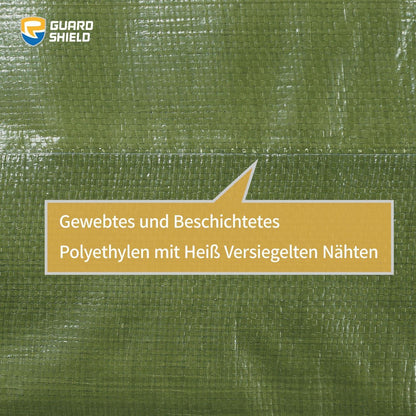 Abdeckplane GUARD SHIELD 4x4m Grün Wasserdicht 160g UV-stabilisiert