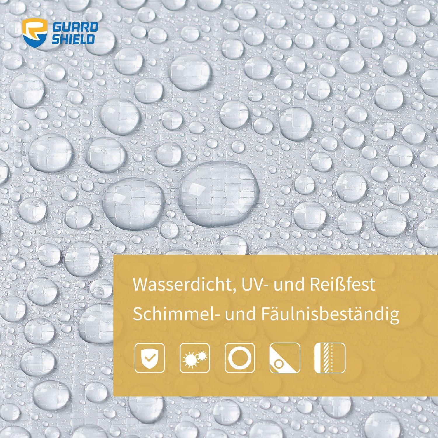 Abdeckplane Wasserdicht 5x5m Grau 160g/m² GUARD SHIELD