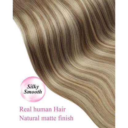 Braune Ombre Tape-in Haarverlängerung Echthaar 50cm