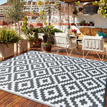 Outdoor Teppich 150X240CM Wetterfest Balkon Camping Grau UV Beständig