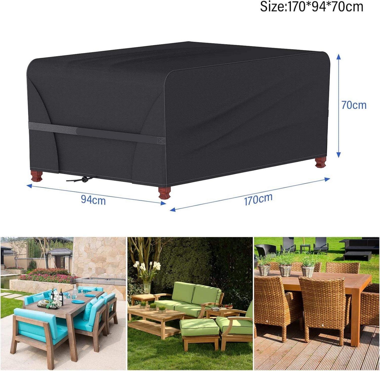 Gartenmöbel Abdeckung 170x94x70cm Wasserdicht Oxford Gewebe