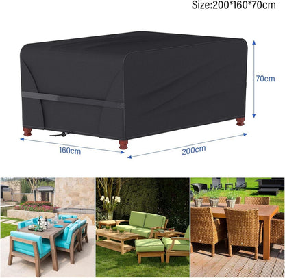 Schutzhülle Abdeckung 200x160x70cm für Gartenmöbel Wasserdicht Oxford-Gewebe