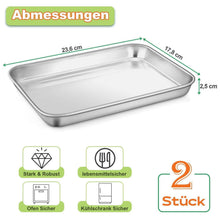Edelstahl Backblech Set | 2 Bleche zum Backen, Braten & Rösten