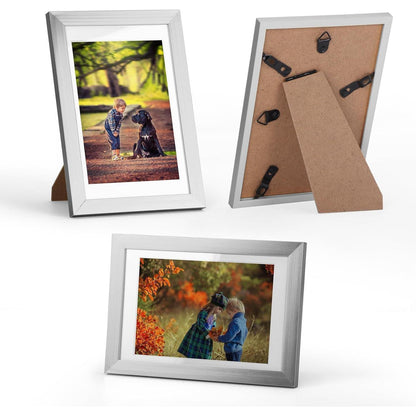 Bilderrahmen Set Silber 10x15 13x18 cm Collage Fotorahmen
