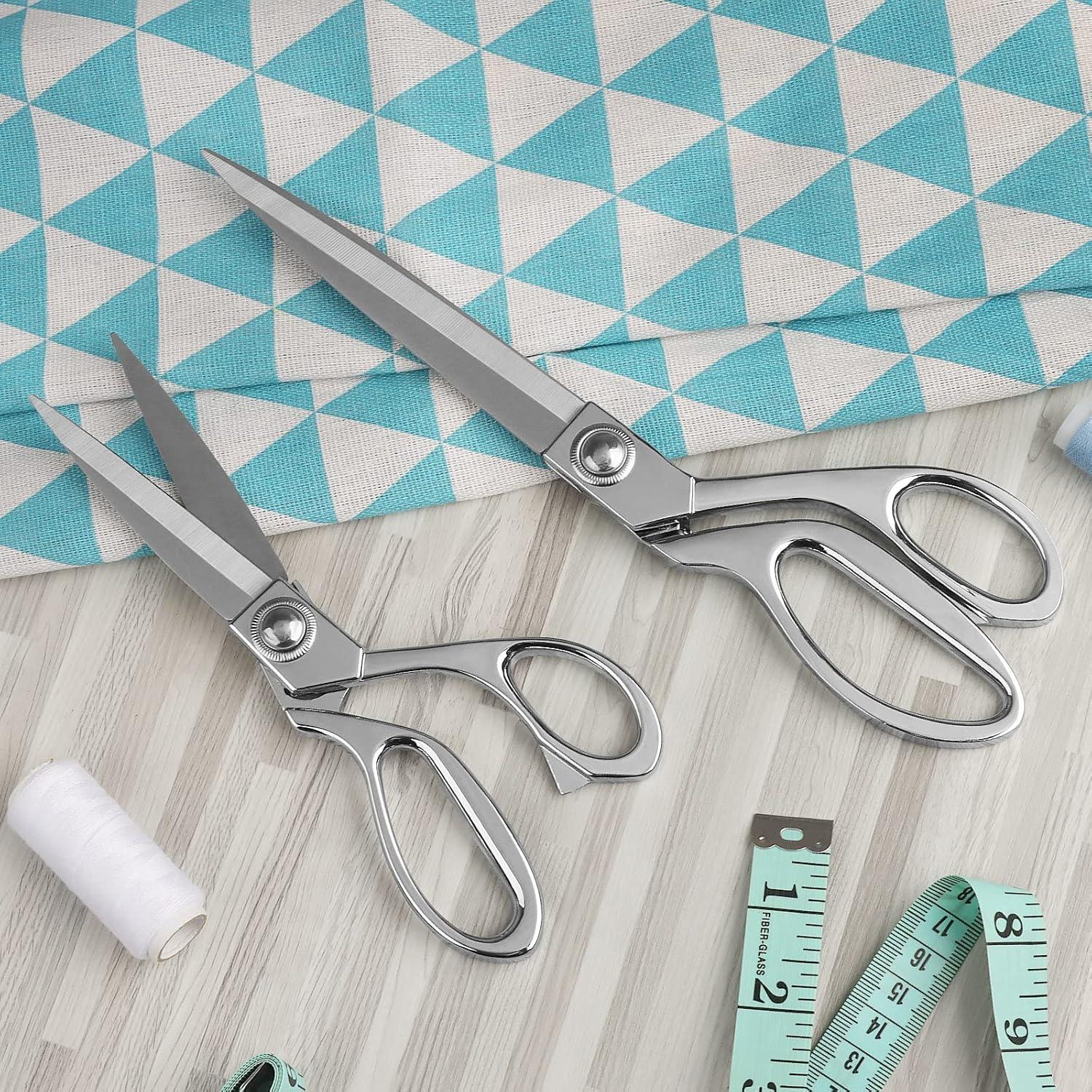 Hochleistungs-Nähschere Set 20 cm + 26 cm Edelstahl Silber