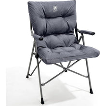 Faltbarer Campingstuhl 6CM Gepolstert 120KG Belastbar Grau