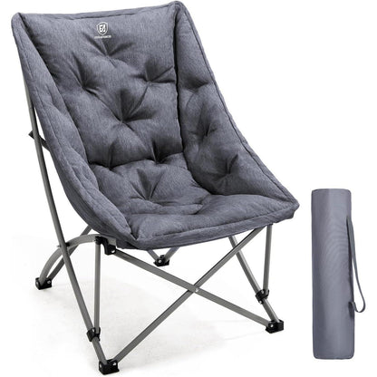 Luxus Campingstuhl Faltbar 6CM Gepolstert Hohe Rückenlehne