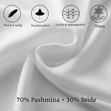 Pashmina Schal Damen Stola Elegant Weiß
