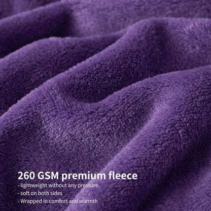 Kuscheldecke Flauschig Violett 150x200 cm XL Warme Sofa Decke