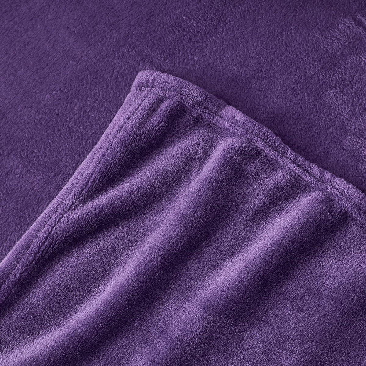 Kuscheldecke Flauschig Violett 150x200 cm XL Warme Sofa Decke