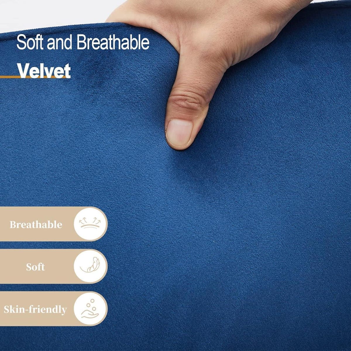 Samt Esszimmerstühle Set 4er-Set, Modern Blau