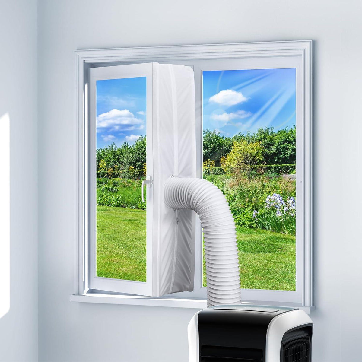 Fensterabdichtung für mobile Klimaanlagen 400cm mit Reißverschluss
