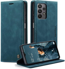 Handyhülle für Samsung Galaxy A23 Flip Case Blaugrün Magnet