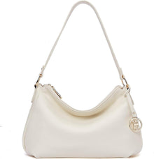 Hobo Handtasche aus PU Leder - Damen Schultertasche Beige