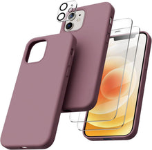 iPhone 12 Pro Silikon Case mit Schutzfolie und Kameraschutz