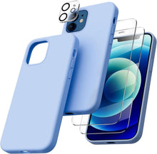 iPhone 12 5-in-1 Silikon Case mit Schutzfolie und Kameraschutz