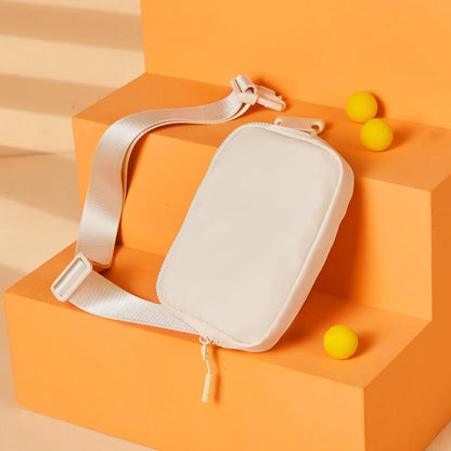 Telena Gürteltasche Damen Herren Beige wasserabweisend 3 Fächer
