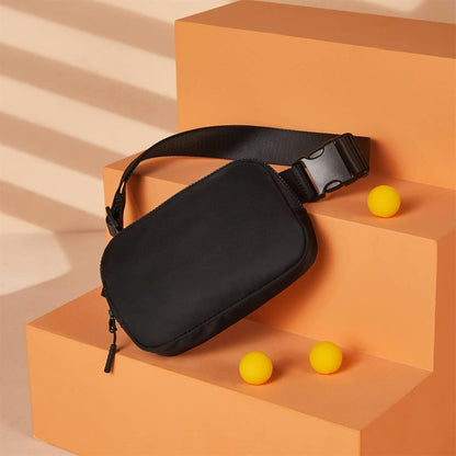 Telena Sportliche Gürteltasche für Damen und Herren Schwarz