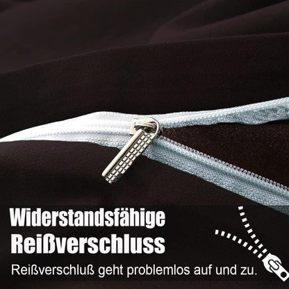 Soifox Bettwäsche Braun 135x200 6tlg. Mikrofaser Reißverschluss