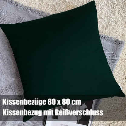 Soifox Bettwäsche Set 155x220 Grün Mikrofaser bügelfrei 1 Bettbezug 1
