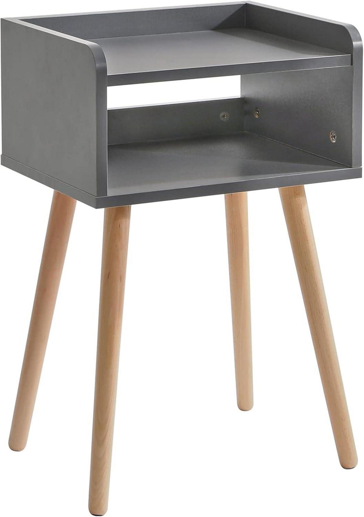 Nachttisch Skandinavisches Design Massiv Holz Beistelltisch Grau