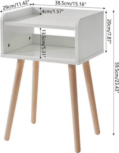 Nachttisch Skandinavisches Design Massivholz 38.5x29x59.5cm